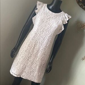London Times Ivory Lace Dress